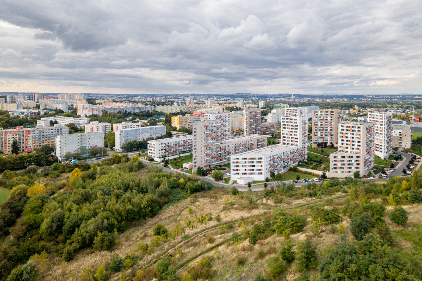 Horní Měcholupy – letecký pohled 1
